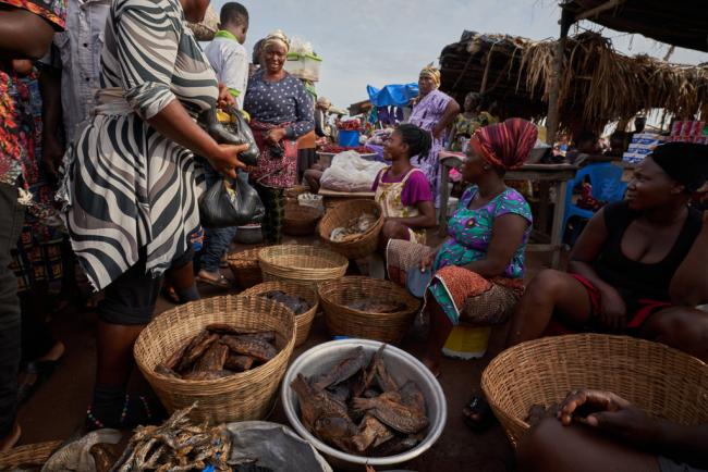 African fish market