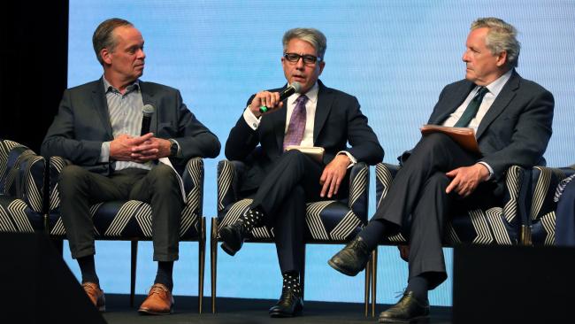 From L-R: Harry Verhaar, Head of Global Public & Government Affairs, Signify; Steven Kukoda, Executive Director, International Copper Association; and Alain Le Roy, French Association for the UN