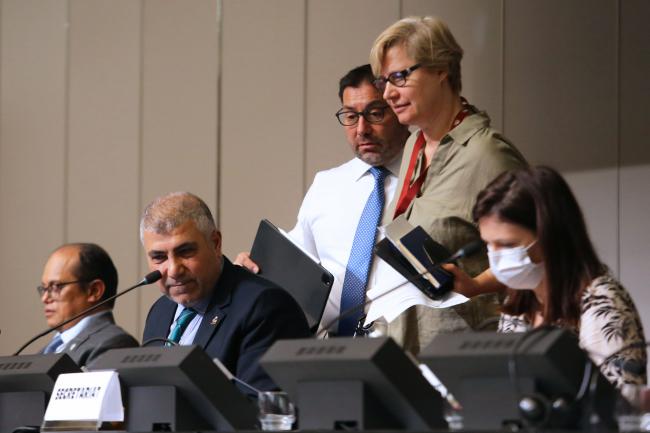 Dais during plenary - BRS COP - 17June2022 - Photo