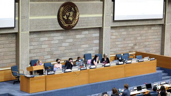 View of the dais during Contact Group 2 