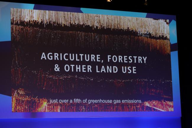 Agriculture, forestry and other land use was discussed in the IPCC event