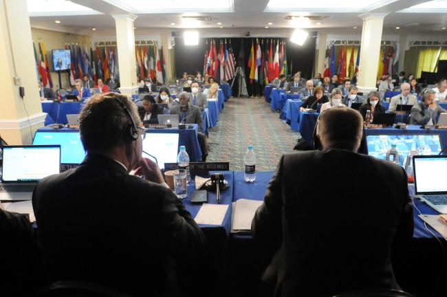 A view of the Assembly from the dais perspective