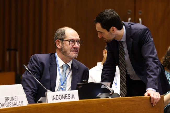 Carlos Martin-Novella, Basel, Rotterdam, and Stockholm Conventions Secretariat, and Michel Tschirren, Switzerland_OEWG1.2_3feb2023_photo.jpg