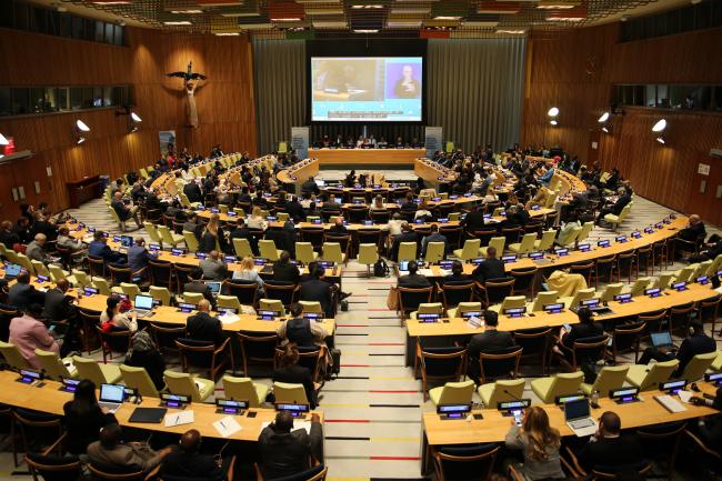 A view of the room during Multistakeholder Panel 1: From Managing Disasters to Managing Risk - Risk Governance ﬁt for the 21st century