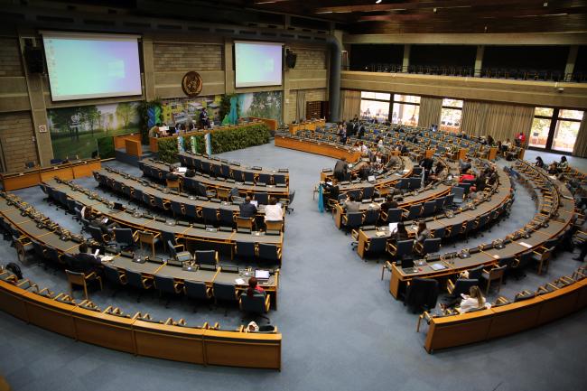 View of the room during the Drafting Committee morning session