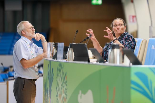 Benoit Girard, Canada, with Deidré Januarie, Chair, CGRFA