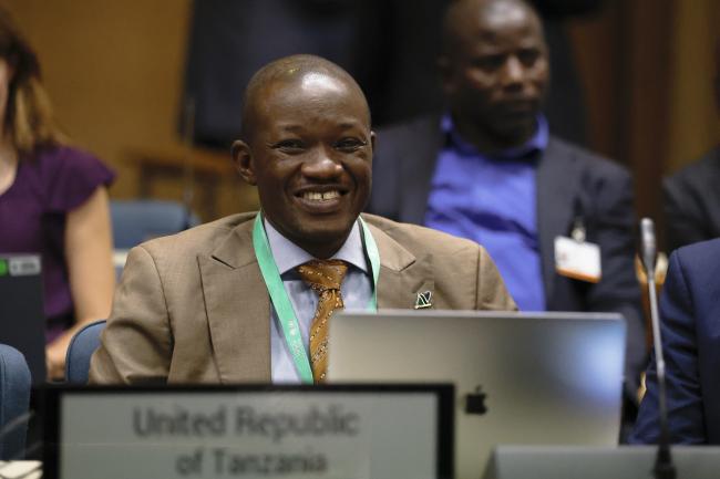 Newly elected IPCC Vice-Chair Ladislaus Chang'a, Tanzania 