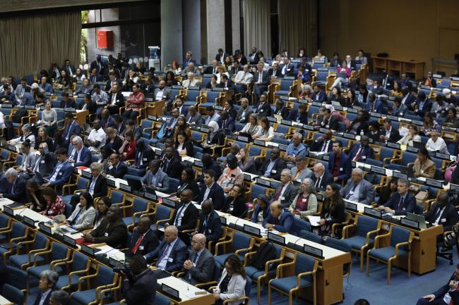 View of the room during the opening plenary 