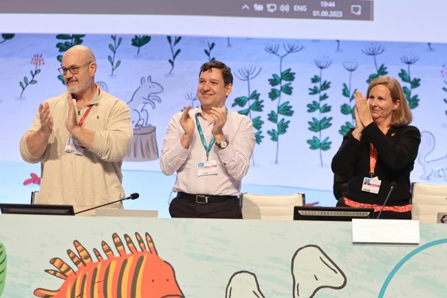 Co-Chairs of the assessment on IAS (L-R): Peter Stoett, Aníbal Pauchard, and Helen Roy 