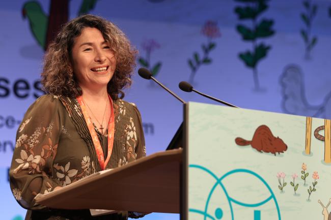 Outgoing IPBES Chair Ana María Hernández Salgar 