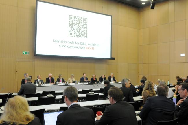 Delegates during the event on Beyond 2020 Instrument Post ICCM5: An Ambitious Future for the Chemical Industry' - 28Sep2023 - Photo