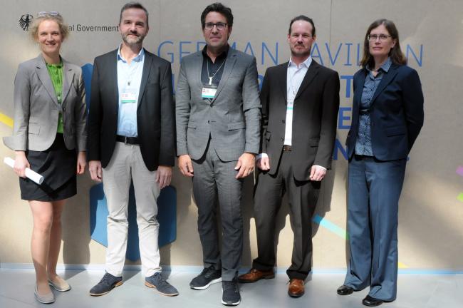 Group photo of the speakers of the side event on "Climate friendly fertilizer production and application"