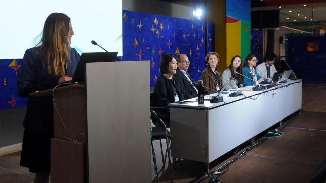 The dais during the Intergenerational Dialogue