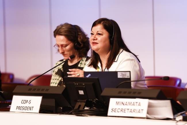 Claudia Dumitru (Romania), COP-5 President - MinamataCOP5 - 30Oct2023 – Photo.jpg