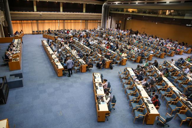 View of the room during the Contact Group on Biodiversity and Climate Change