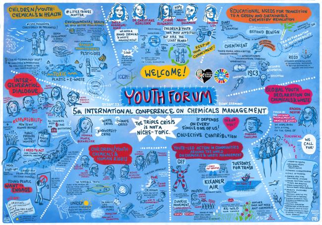 ICCM5 Youth Forum proceedings drawing