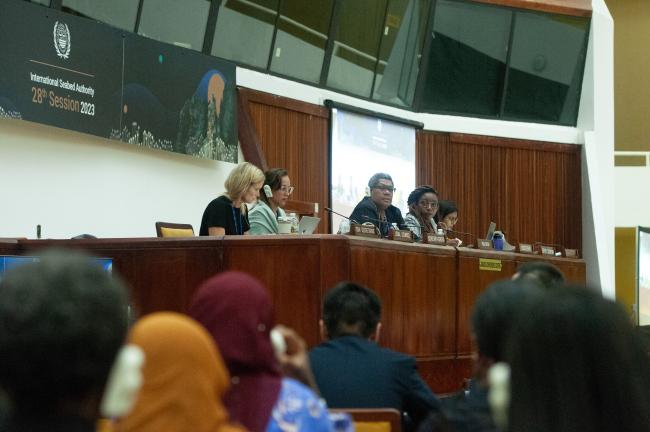 The dais during the last day of the Informal Working Group on the protection and preservation of the marine environment