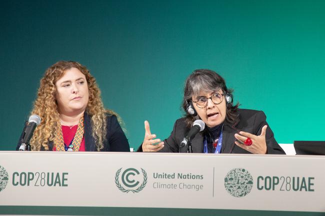 2 - Pilar Bueno Rubial, National Council of Scientific and Technical Research, Argentina, and Inamara Santos Mélo, Adaptação à Mudança do Clima, Brazil- DCA - SideEvent - 8dec2023 - Photo