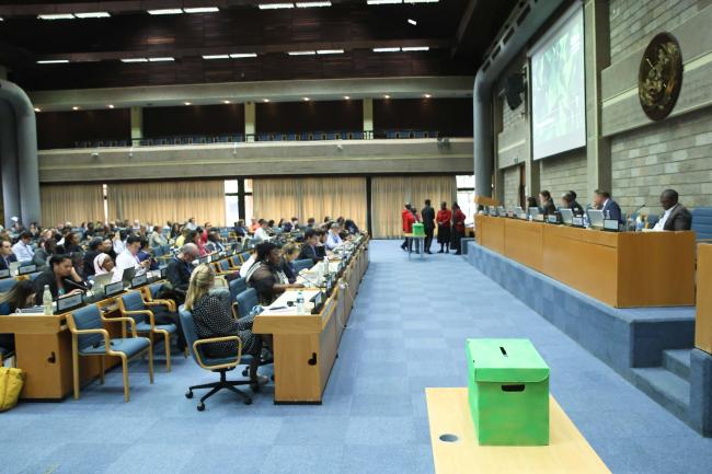 A view of the room before the elections