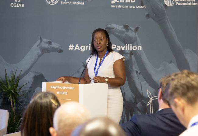 Betty Chinyamunyamu, CEO, National Smallholder Farmers' Association of Malawi - CGIAR Side Event - 9dec2023 - Photo