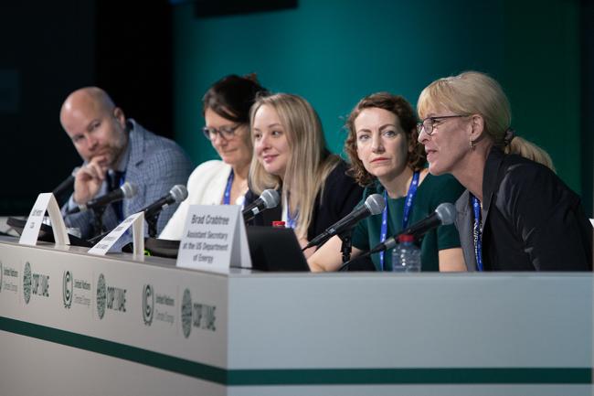 Dais during the event - IEAGHG Side Event - COP28 - 3 Dec 2023 - Photo