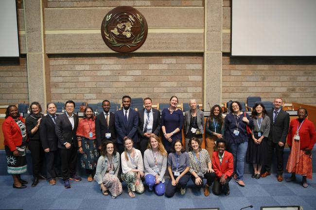 Open-ended Working Group Secretariat with OEWG Chair Gudi Alkemade and Sheila Aggarwal-Khan, UN Environment Programme (UNEP) 