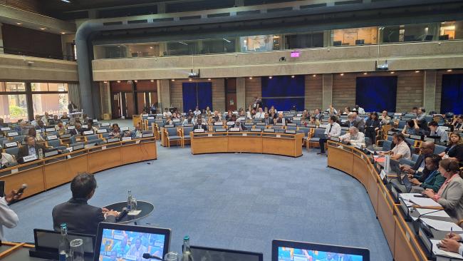 A view of the room during the preparatory meeting