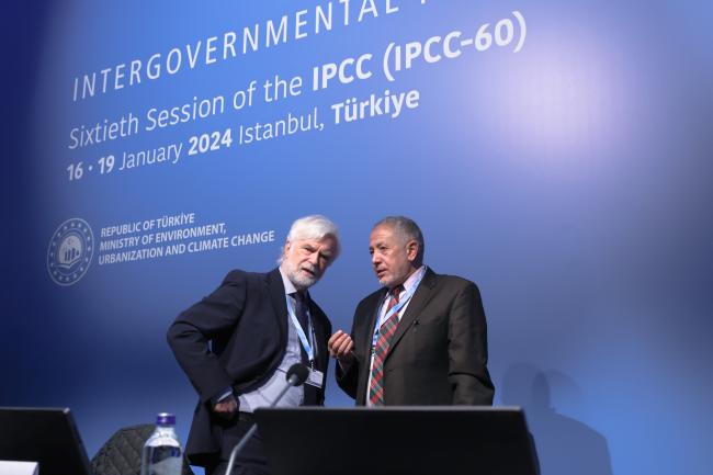 IPCC Chair Jim Skea and IPCC Secretary Abdalah Mokssit