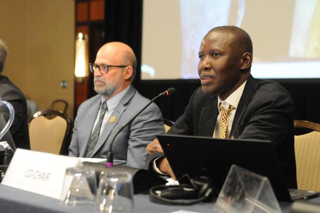 Carlos Manuel Rodríguez, GEF CEO and Council Co-Chairperson, and Elected Co-Chair: Badgie Dawda, The Gambia