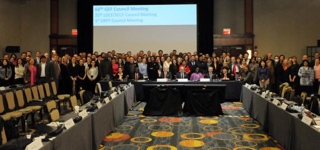 Group photo at the end of the 66th GEF Council Meeting