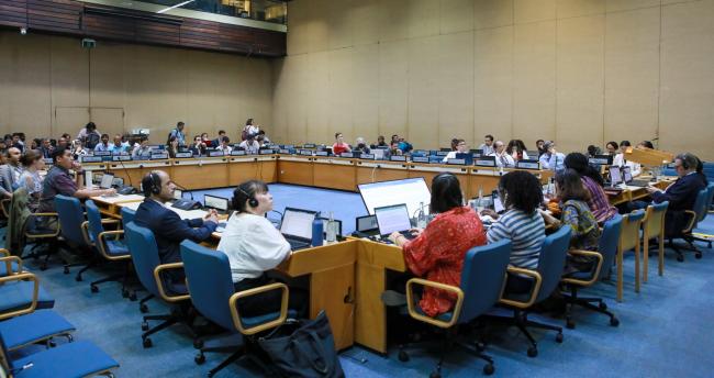 View of the room during Working Group I: Cluster A