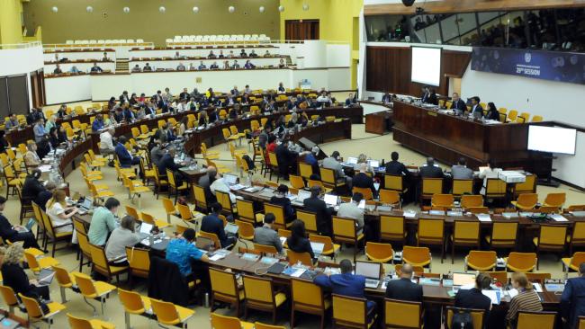 Council members during the morning session