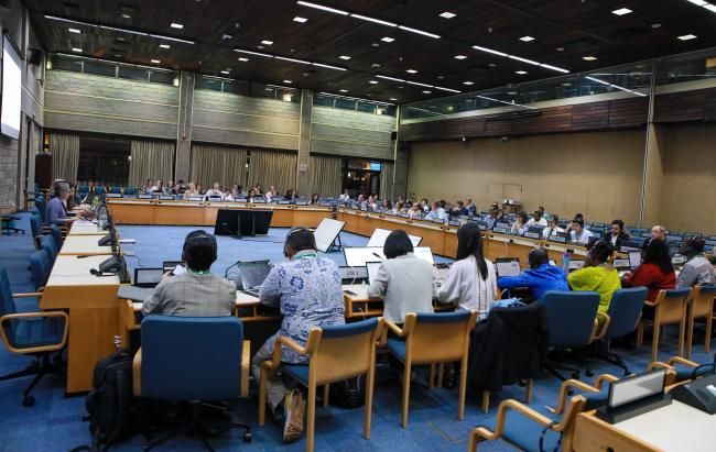 View of the room during the Contact Group on mechanisms for planning, monitoring, reporting and review 