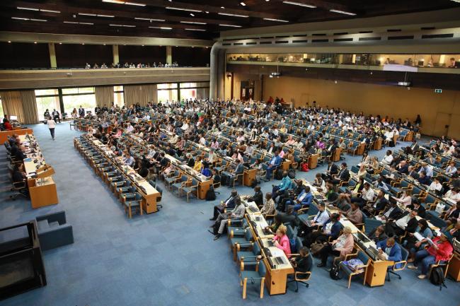 View of the room during the morning plenary