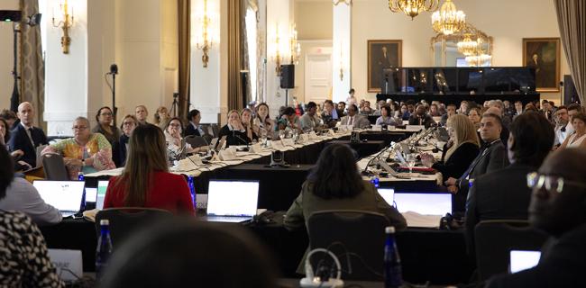 Participants watching the evaluation video presented during the session - GEF67 - 18June2024