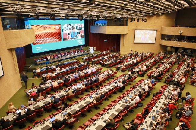 View of the room during the morning plenary