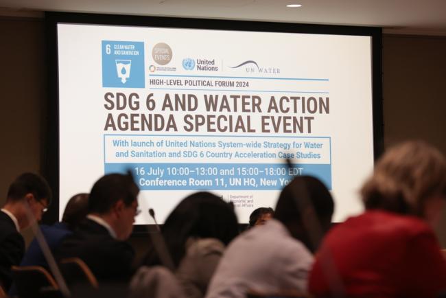 Delegates gather for a special event on SDG 6 and water action