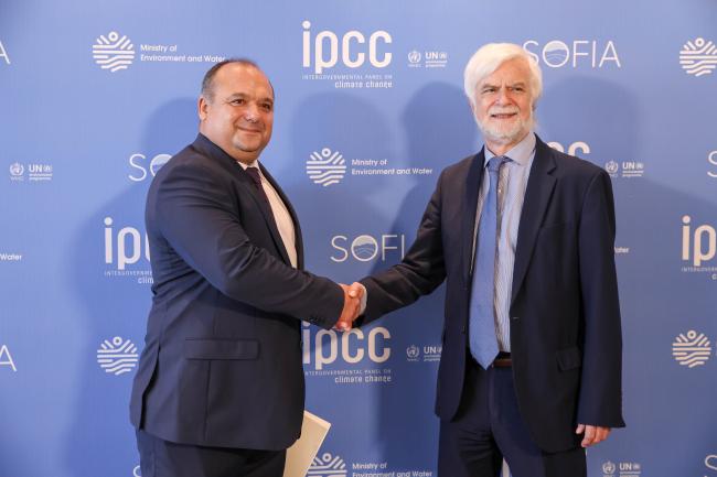 Petar Dimitrov, Minister of Environment and Water, and IPCC Chair Jim Skea