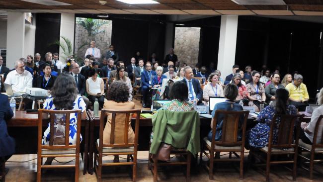 Panelists and delegates during the side event on Regional Environment Management Plans (REMPs)