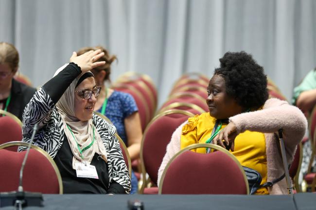 Halima Benbouza, Leibniz Institute DSMZ, with Alaki Véronique Koffi Epse Amari, Côte d'Ivoire