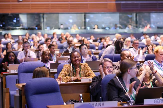 Martha Mphatso Kalemba, Malawi, being congratulated for her work