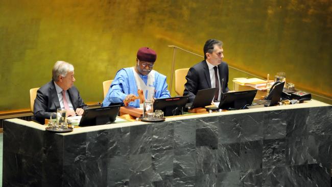 The dais at the opening of the Summit of the Future