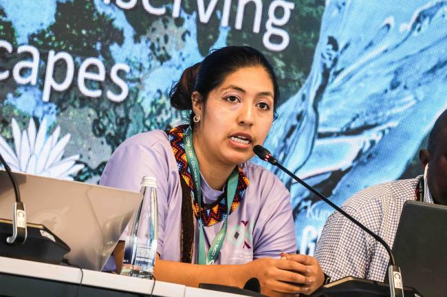 Nohora Alejandra Quiguantar, Indigenous Youth representative - Forest and Water -24oct24-photo