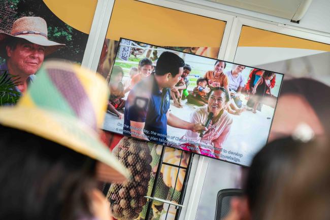 participants watched a video illustrating the importance of women in Chalou village, Laos - gender target 23 -23oct24-photo