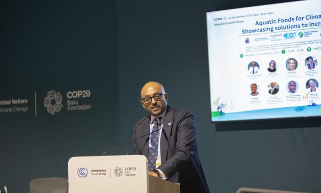 Essam Yassin Mohammed, Director General, WorldFish - Aquatic foods for climate action - 18Nov2024