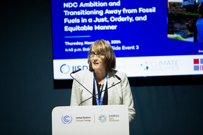 Patricia Fuller, President and CEO, IISD - Transitioning away from fossil fuels - 14 Nov2024