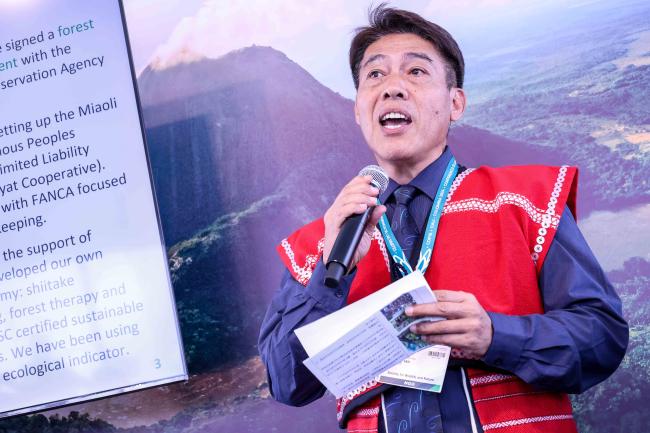 Chih-You Ken, Chair of the Board, Miaoli County Saisiyat Indigenous Peoples Forestry and Worker Limited Liability Cooperative - Society for Wildlife and Nature (SWAN) International - BIOFIN-UNDP-31oct24-photo