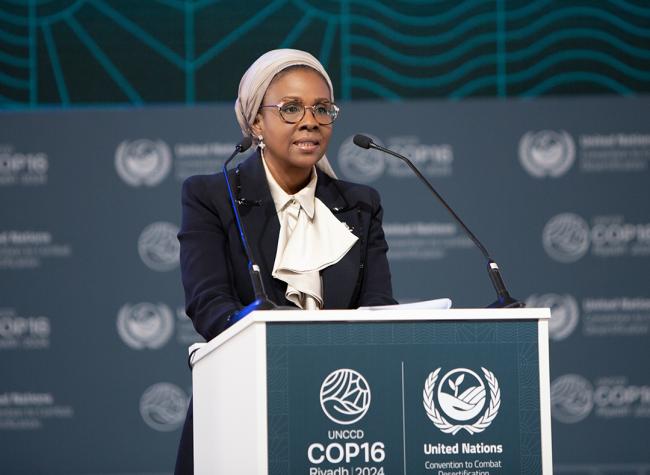 Fatimata Cheiffou, Ambassador of Niger to Italy & Permanent Representative, UN - Integrated Land Solutions - UNCCD - COP16 - 10 Dec 2024